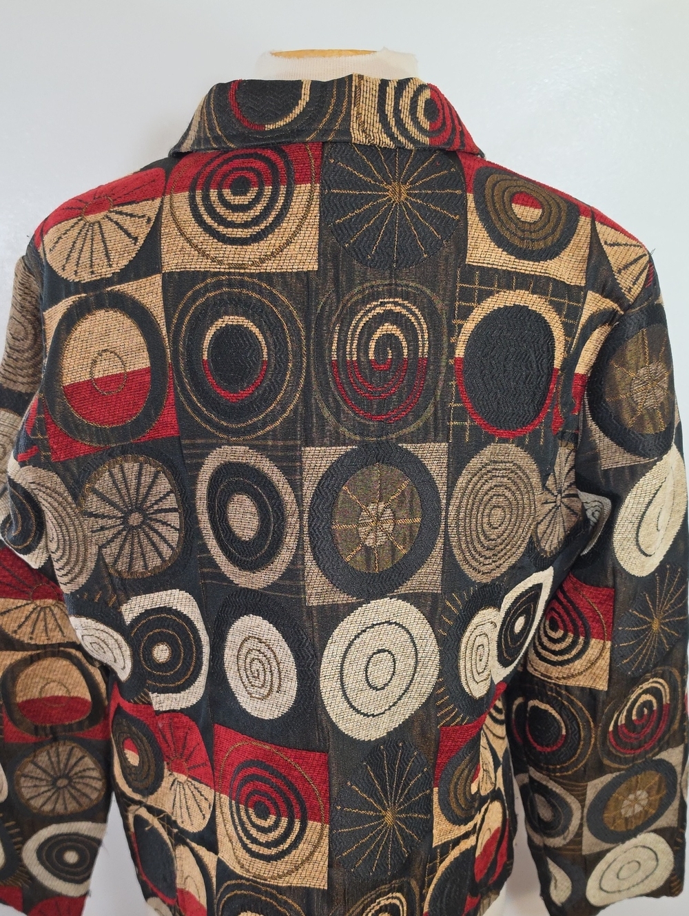 Christopher & Banks Geometric Patterned Zip Front  Jacket XLarge - Picture 7 of 12